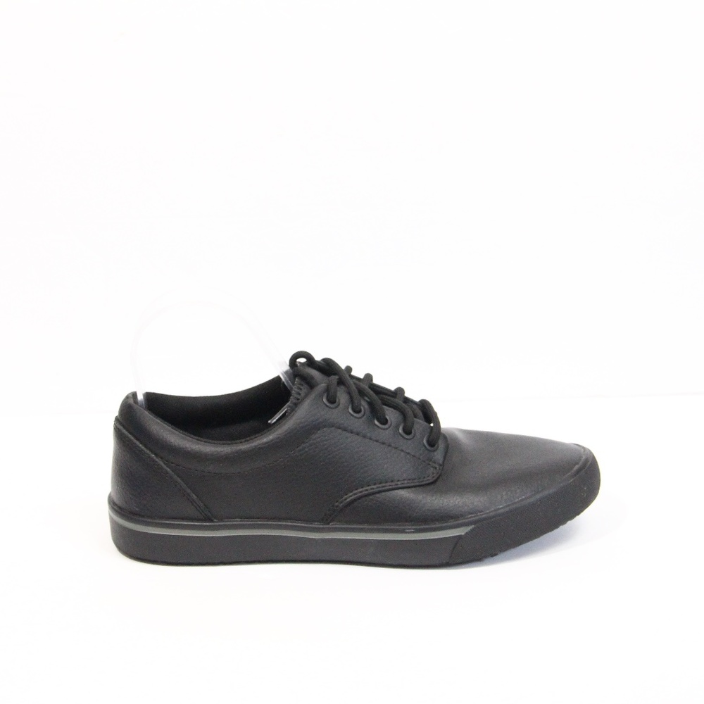 Tredsafe Work Shoe Slip Resistant Women Sneaker Black Leather 8 wide